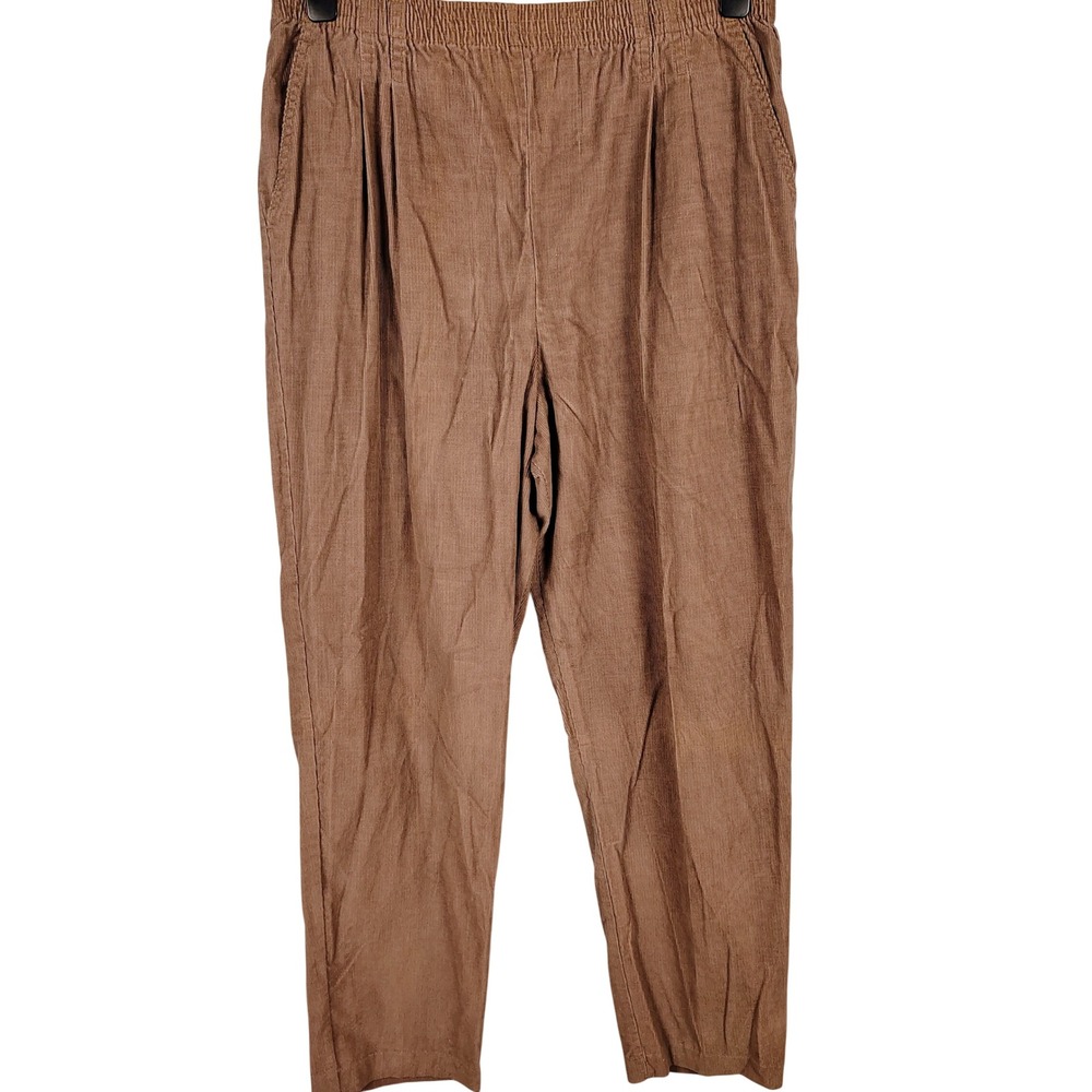 Jantzen Womens SZ 18 Corduroy Pleated Pants Brown Cotton Blend Gorpcore Vintage
